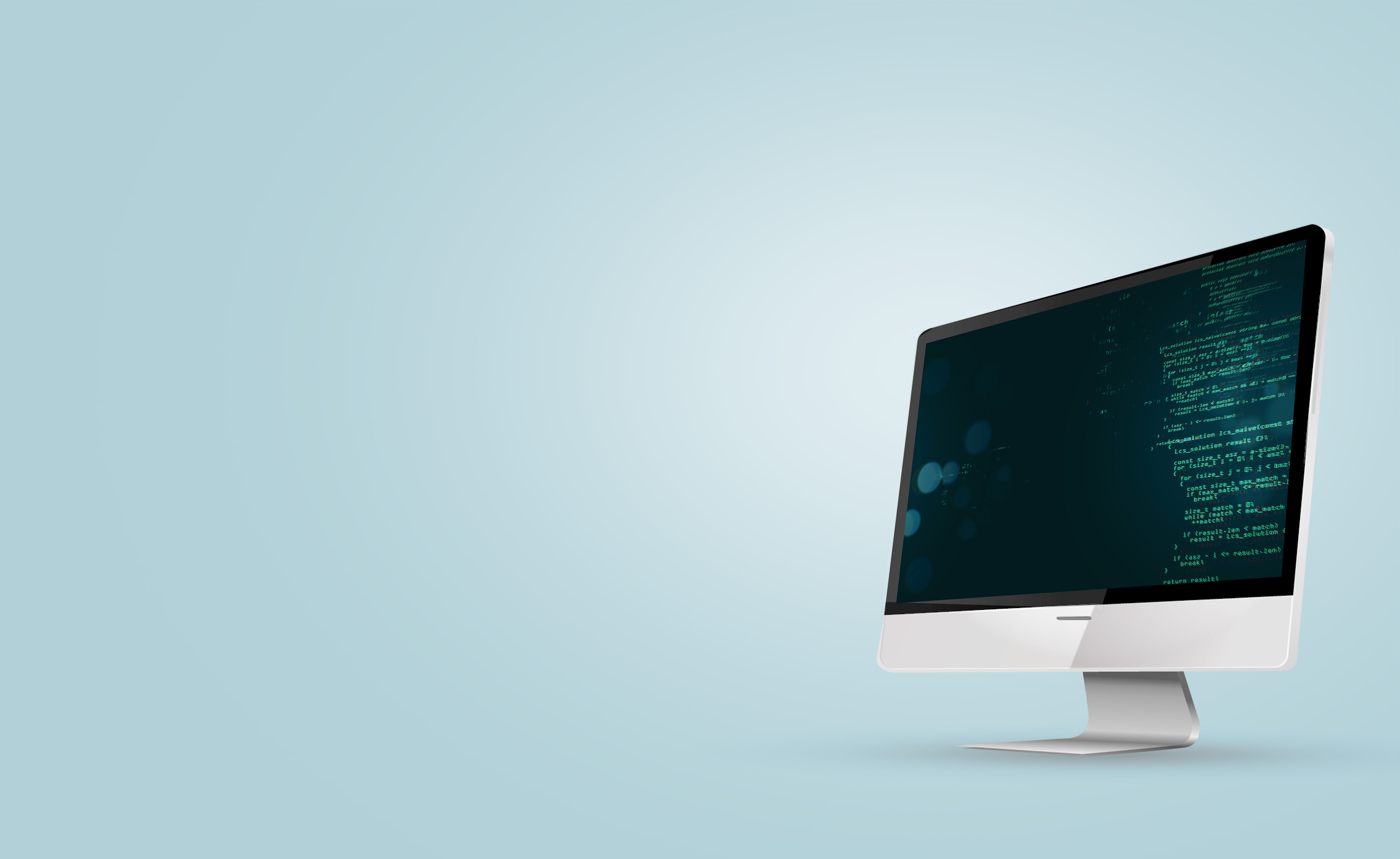 PC screen with a CODE display on the screen